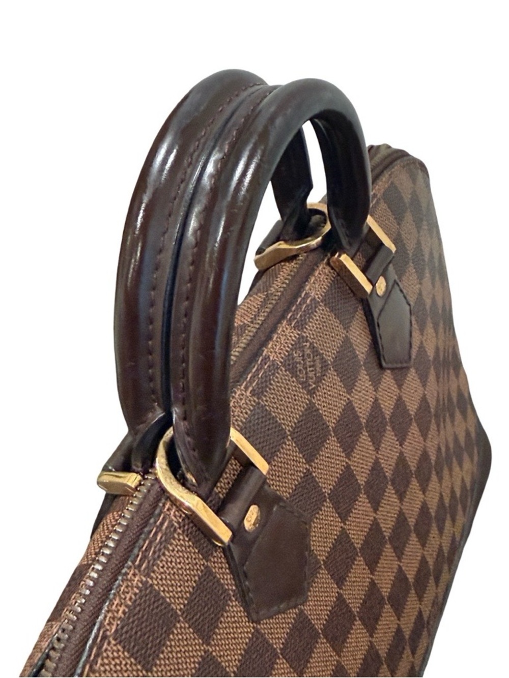 Louis Vuitton Brown Checkered Alma Dome Shoulder Crossbody Bag LV Medium PM - Picture 9 of 17
